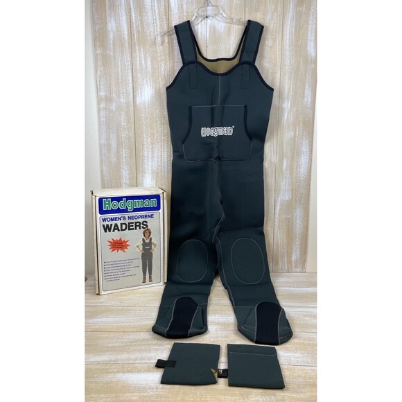 Hodgman Green Neoprene Stocking Foot Chest Waders Women’s Large - Picture 1 of 13